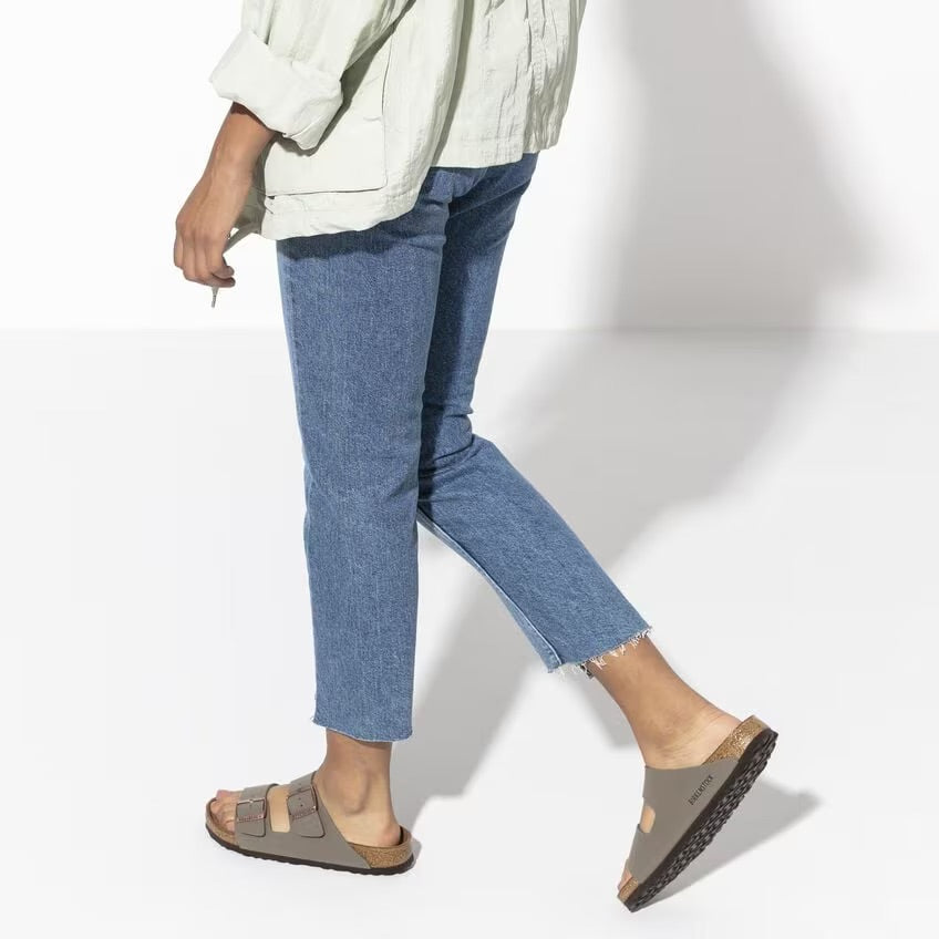 Birkenstock Arizona Birko-Flor Nubuck - Stone  N. 40 - Calzata Narrow Fit ( stretta)