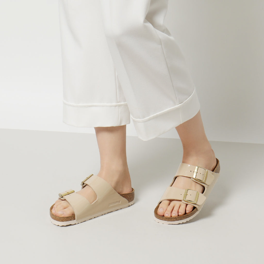 Birkenstock Arizona Sand Birko Flor Patent N.39 Narrow Fit ( Calzata Stretta)