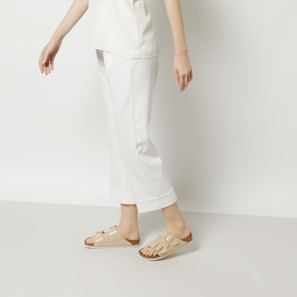 Birkenstock Arizona Sand Birko Flor Patent N.39 Narrow Fit ( Calzata Stretta)