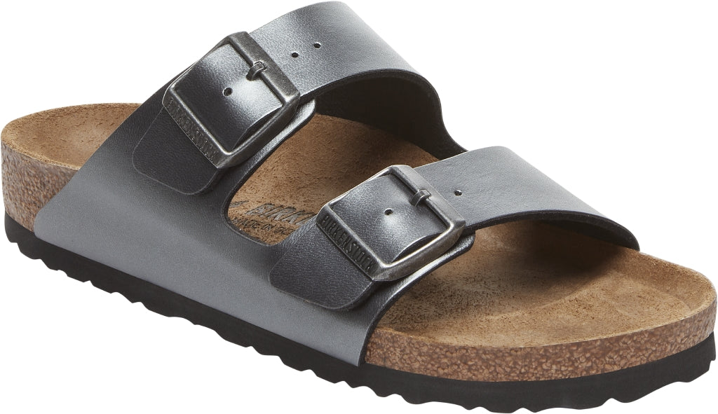 Birkenstock Arizona metallic black, Birko Flor N.39 - Narrow Fit (Calzata Stretta)