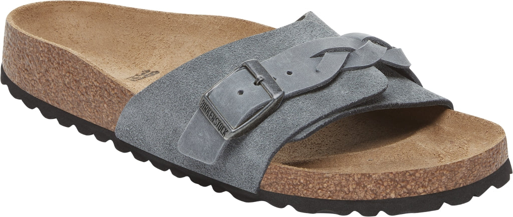 Birkenstock Oita Braided Basalt Gray, Suede Leather N.41 - Narrow Fit (Calzata stretta)