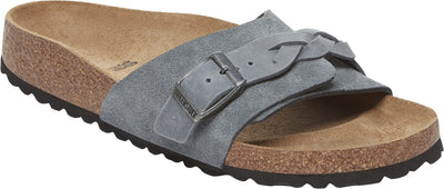 Birkenstock Oita Braided Basalt Gray, Suede Leather N.39 - Narrow Fit (Calzata stretta)