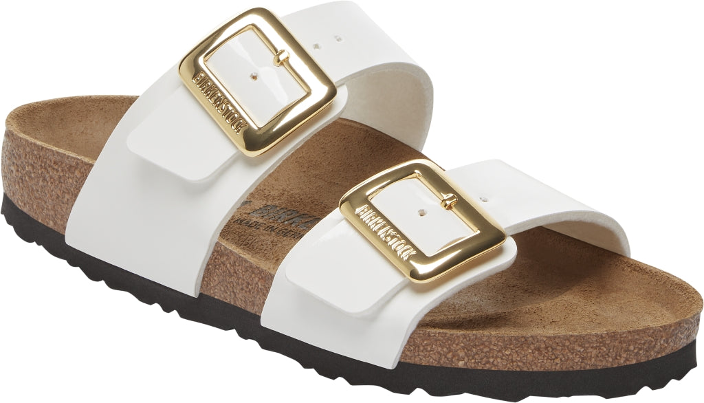 Birkenstock Sydney CB Birko-Flor Patent - Patent White N.40 - Narrow Fit (Calzata Stretta)