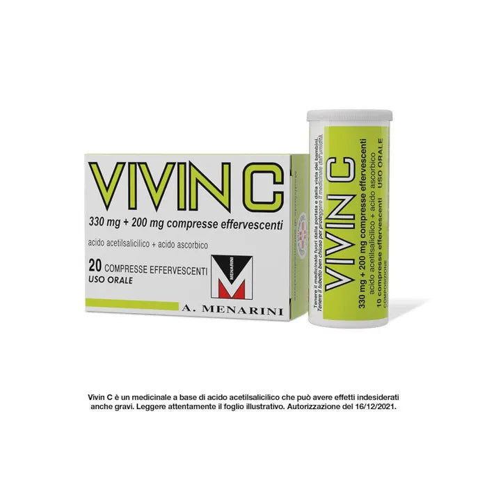 VIVIN C 330 MG / 200 MG COMPRESSE EFFERVESCENTI - VIVIN C 330 MG / 200 MG COMPRESSE EFFERVESCENTI