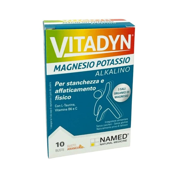 Named Vitadyn - Magnesio e Potassio Alkalino Integratore Alimentare, 10 Bustine - Named Vitadyn - Magnesio e Potassio Alkalino Integratore Alimentare, 10 Bustine