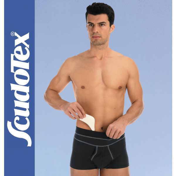 Super Cotton Boxer Ernia Nero Aperto Con Pelotte 6