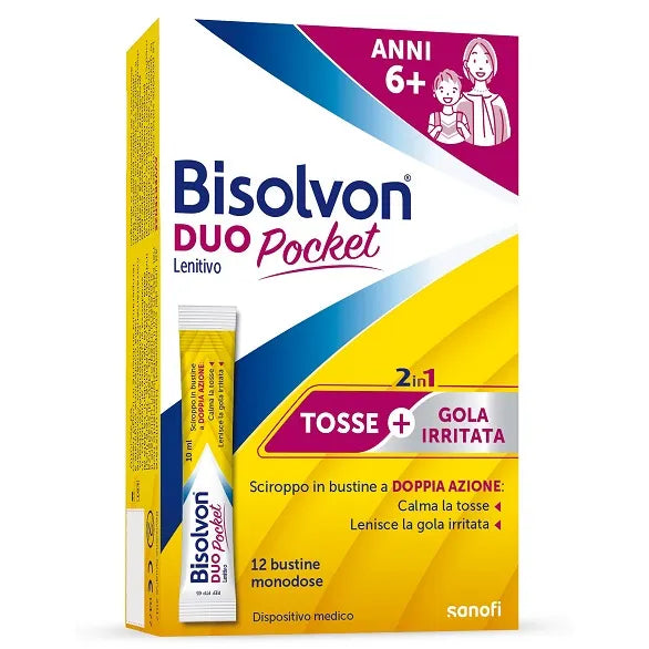 Bisolvon Duo Pocket Lenitivo 12 Bustine - Bisolvon Duo Pocket Lenitivo 12 Bustine