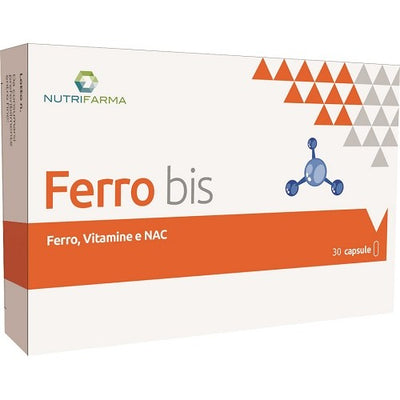Ferro bis - Integratore alimentare di ferro - Formato 30 capsule