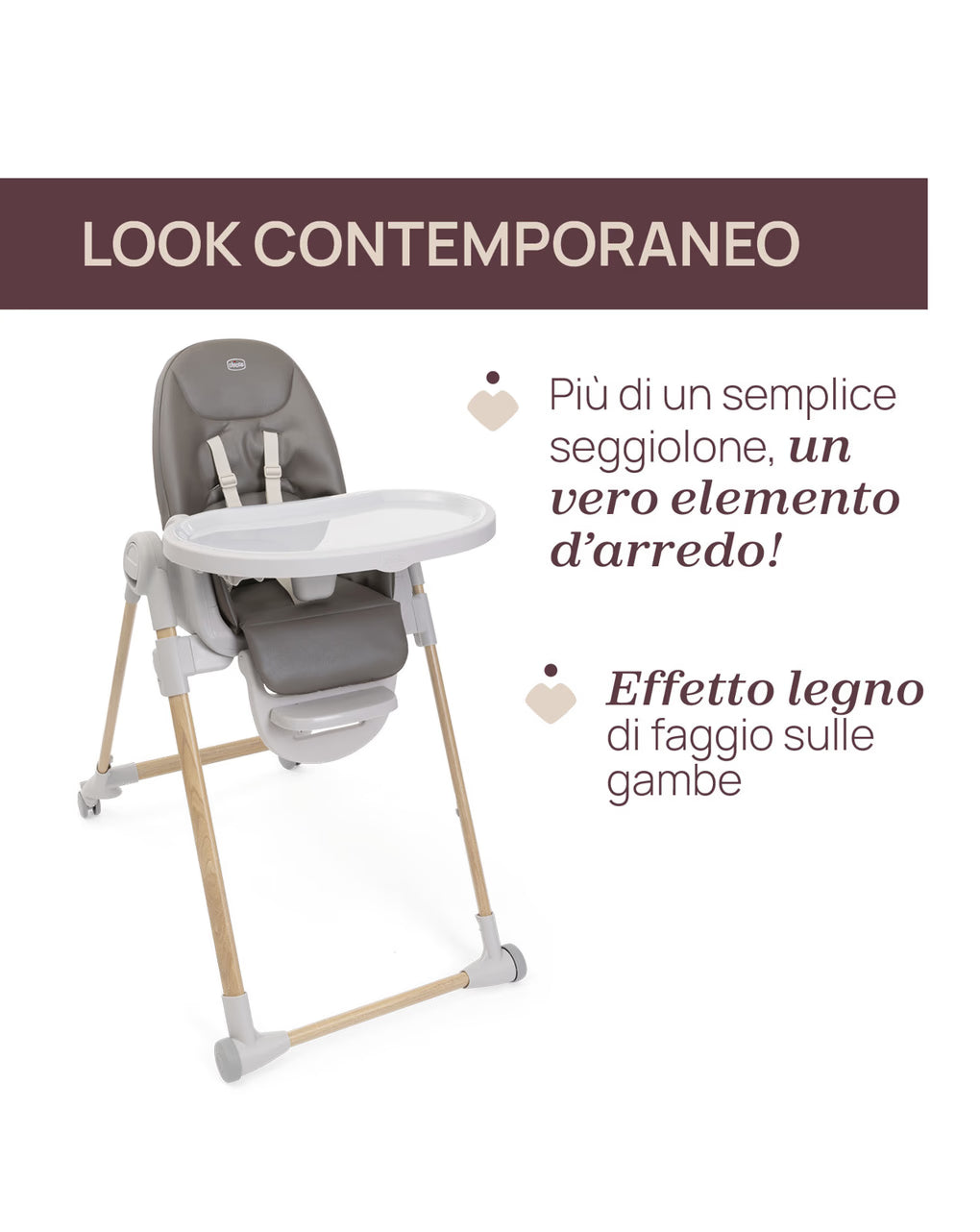 Chicco Seggiolone polly armonia scandinavian - Chicco Seggiolone polly armonia scandinavian