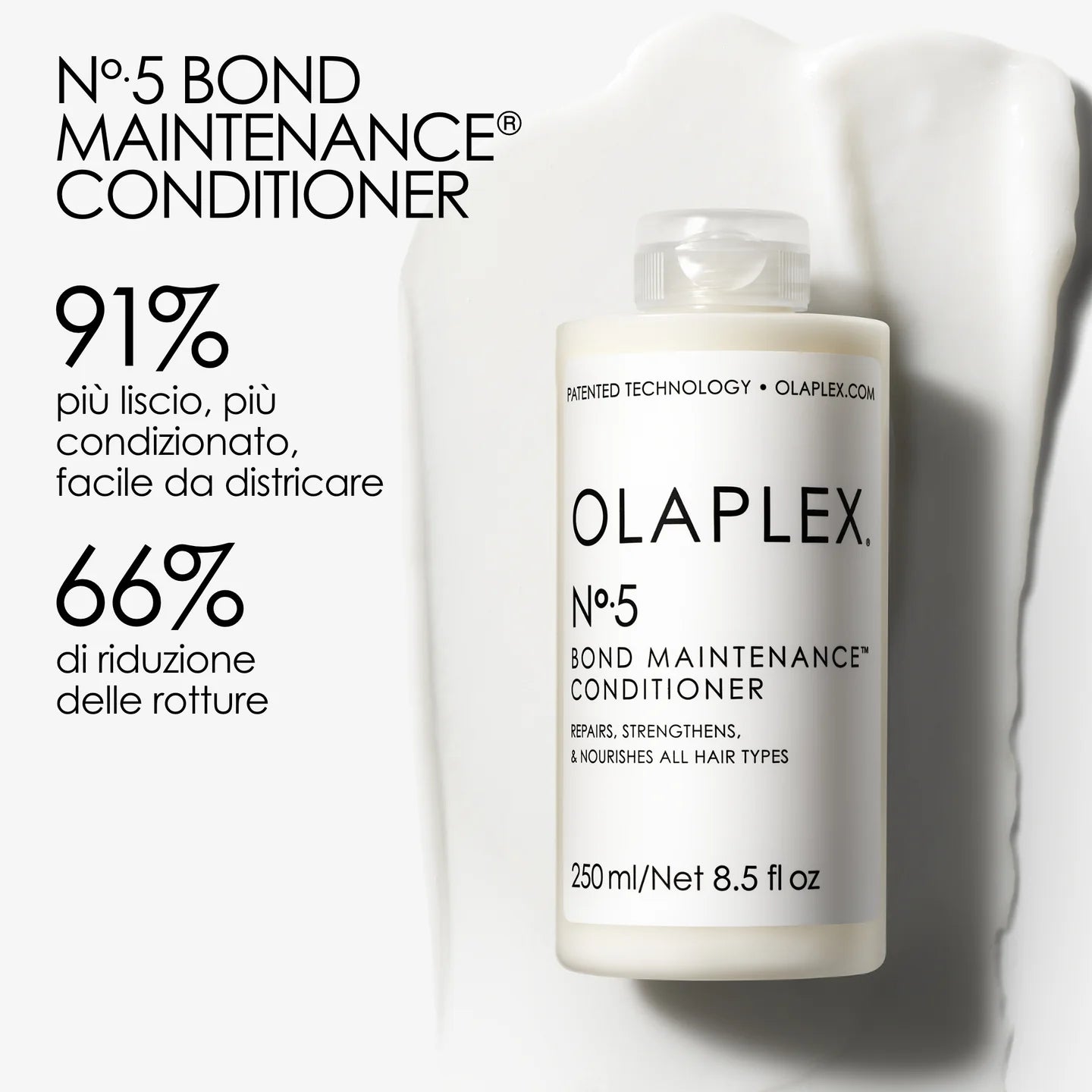 OLAPLEX N.5 Bond Maintenance Conditioner 250ml Balsamo nutriente concentrato. Effetto riparatore e idratante per capelli a tendenza secca o fragili
