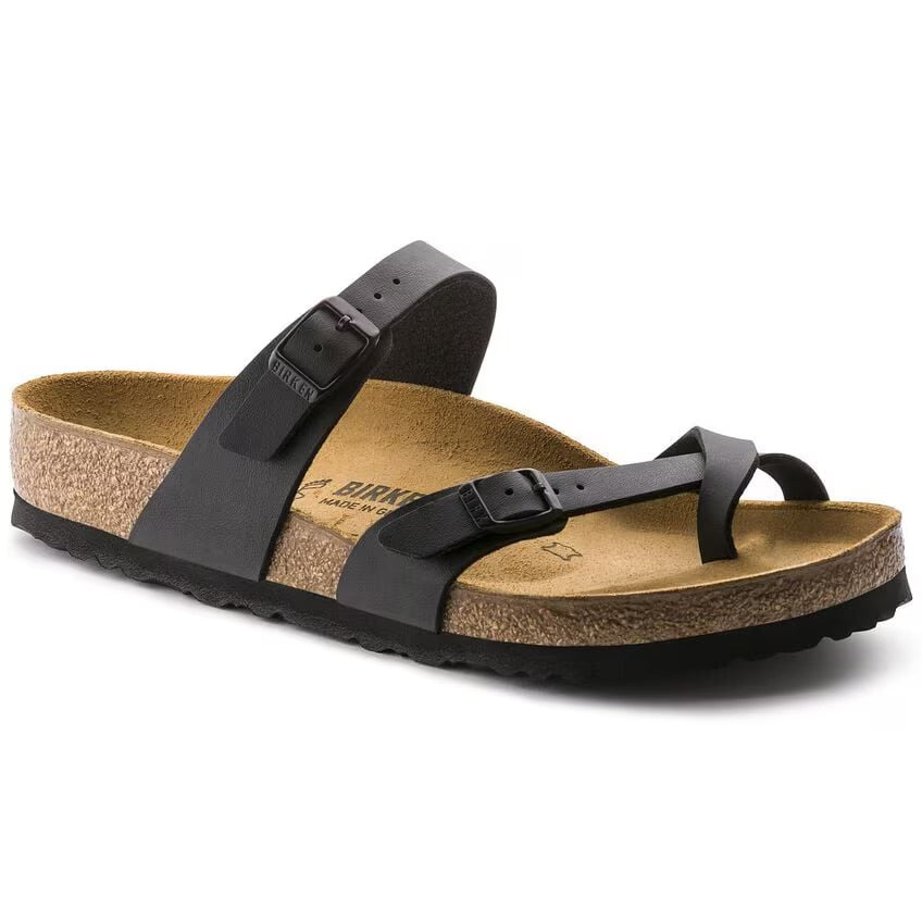 Birkenstock Mayari Black Birko Flor - N. 39 - Calzata Normale Regular Fit - Nero