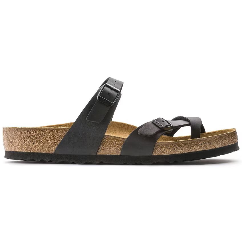 Birkenstock Mayari Black Birko Flor - N. 37 - Calzata Normale Regular Fit - Nero