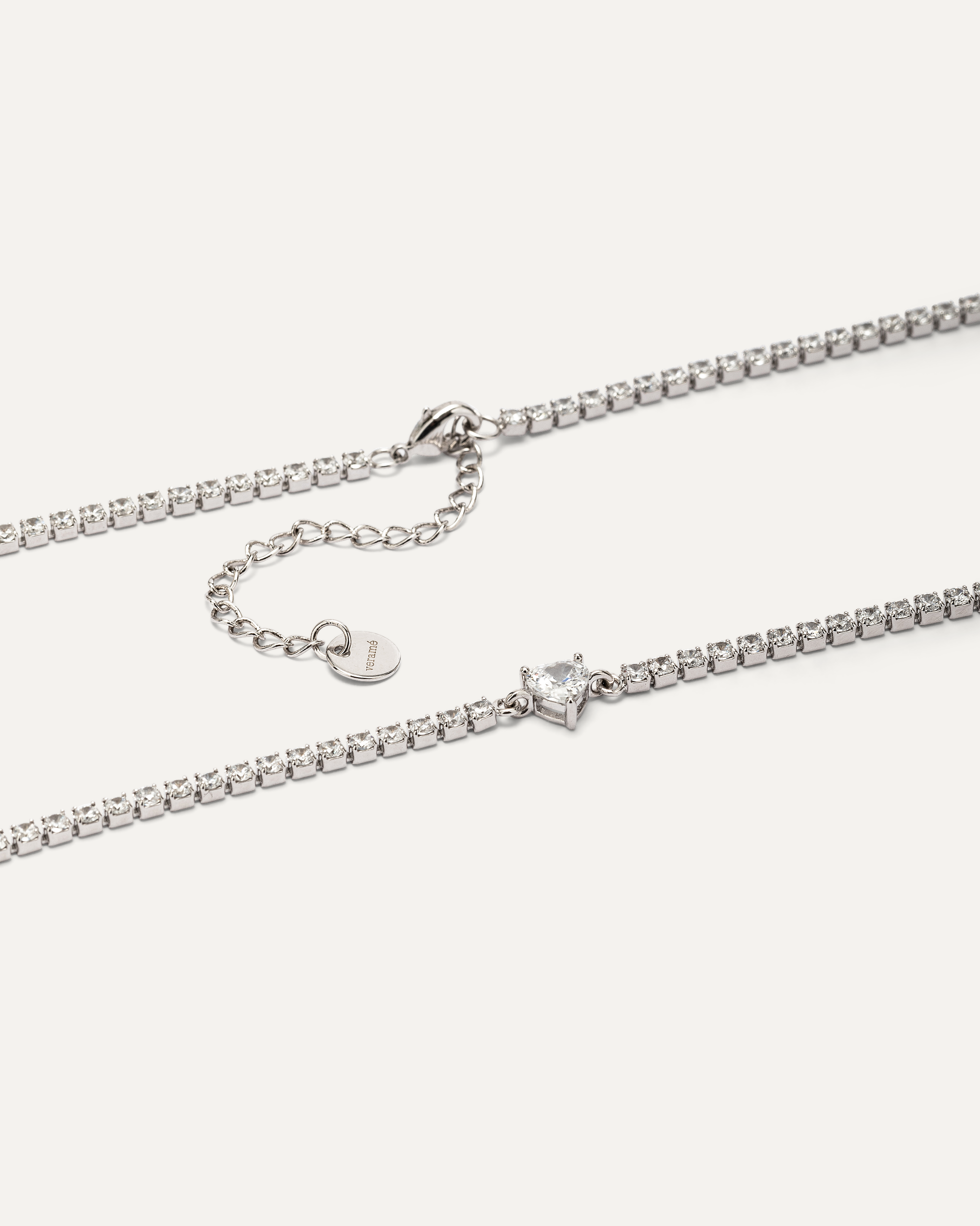 VERAME' Collana Tennis con zircone taglio cuore Clara - VERAME' Collana Tennis con zircone taglio cuore Clara