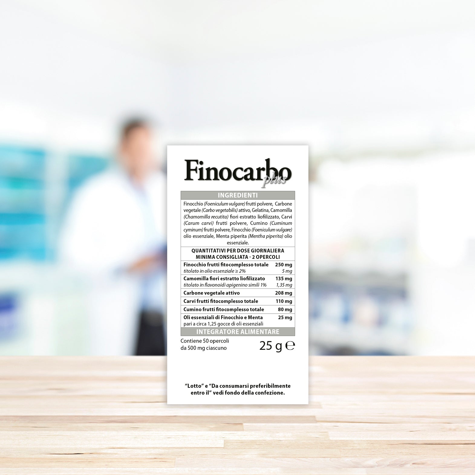 FINOCARBO PLUS 50 OPERCOLI 25G NUOVO FORMATO - FINOCARBO PLUS 50 OPERCOLI 25G NUOVO FORMATO