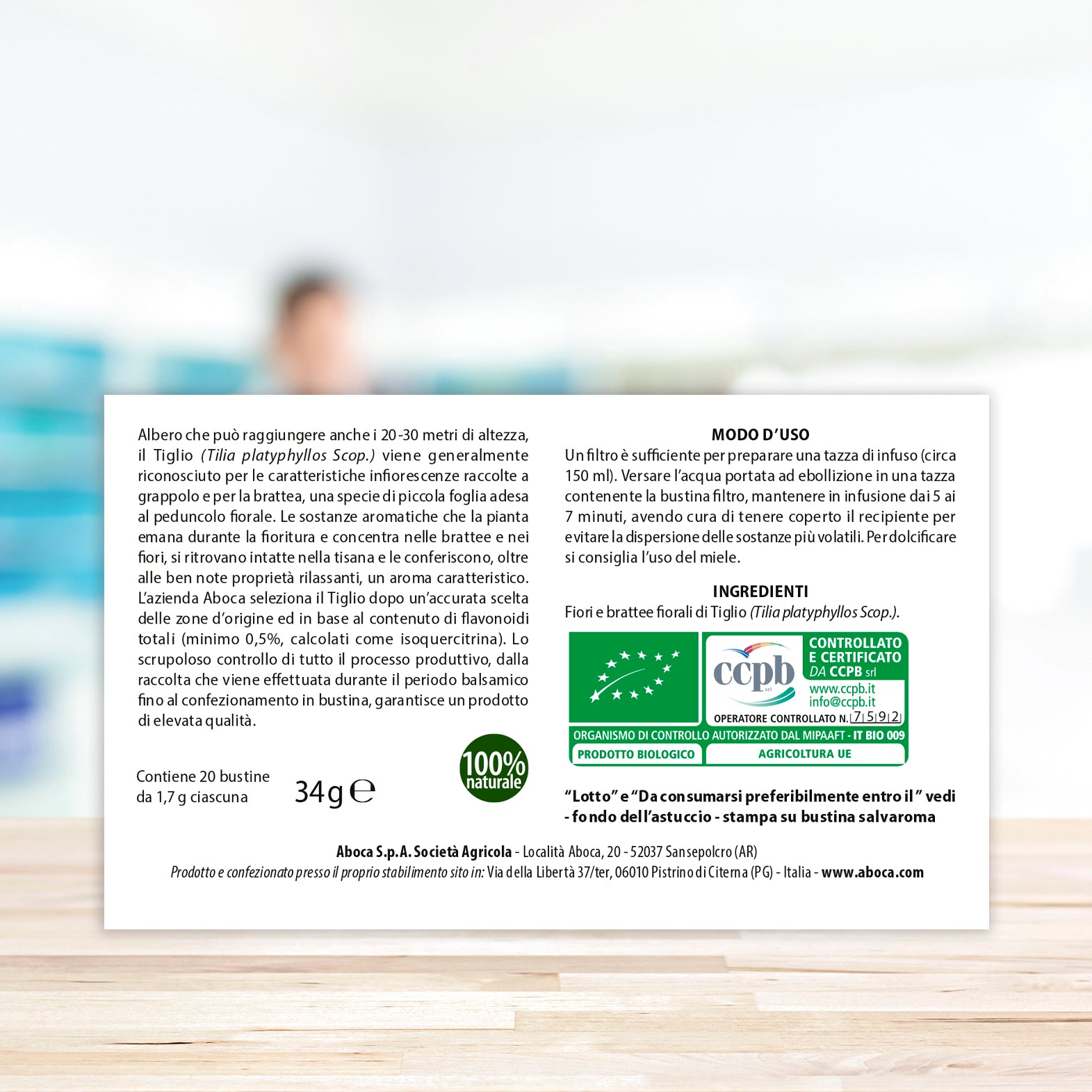 Aboca Tiglio Tisana Aboca 20 Bustine Da 2g