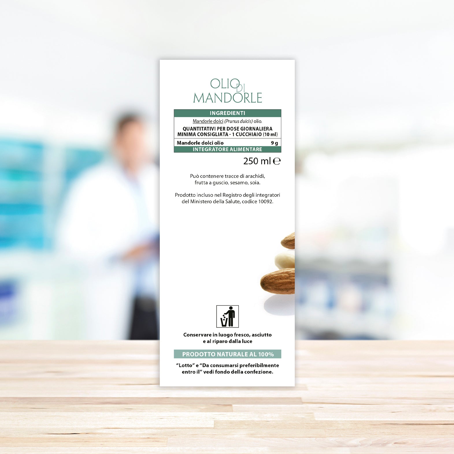 Olio Mandorle Dolci 250 Ml - Olio Mandorle Dolci 250 Ml