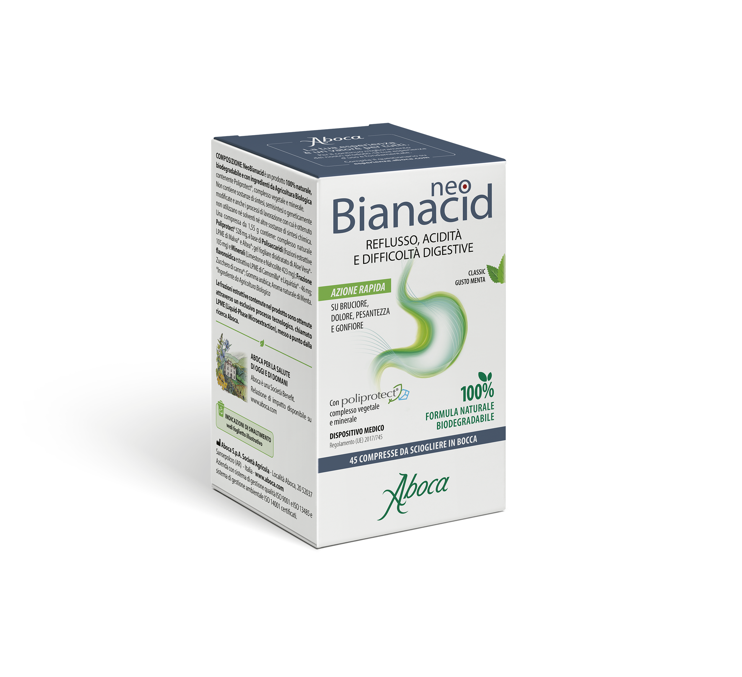 Aboca Neo Bianacid 45 Compresse Masticabili - Aboca Neo Bianacid 45 Compresse Masticabili