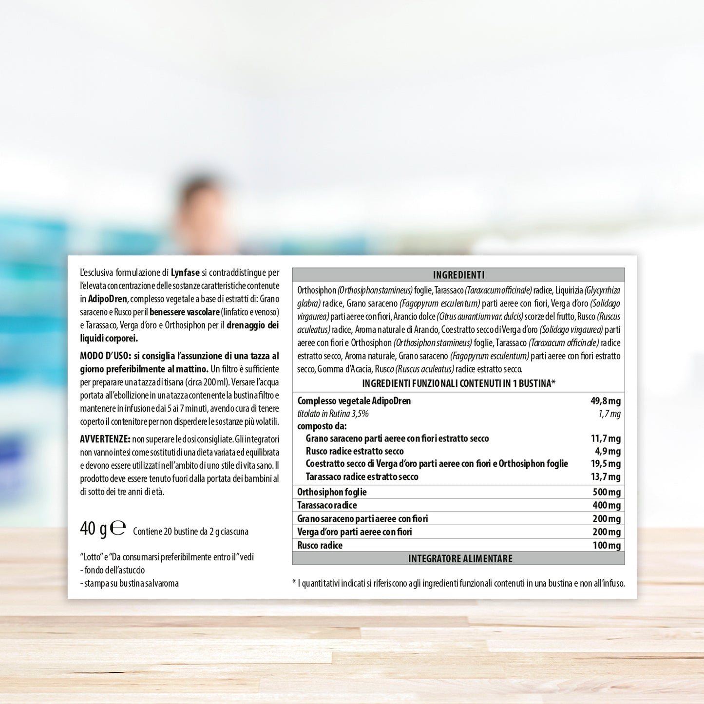 Lynfase Fitomagra Tisana 20 Buste Filtro 2 G Ciascuna