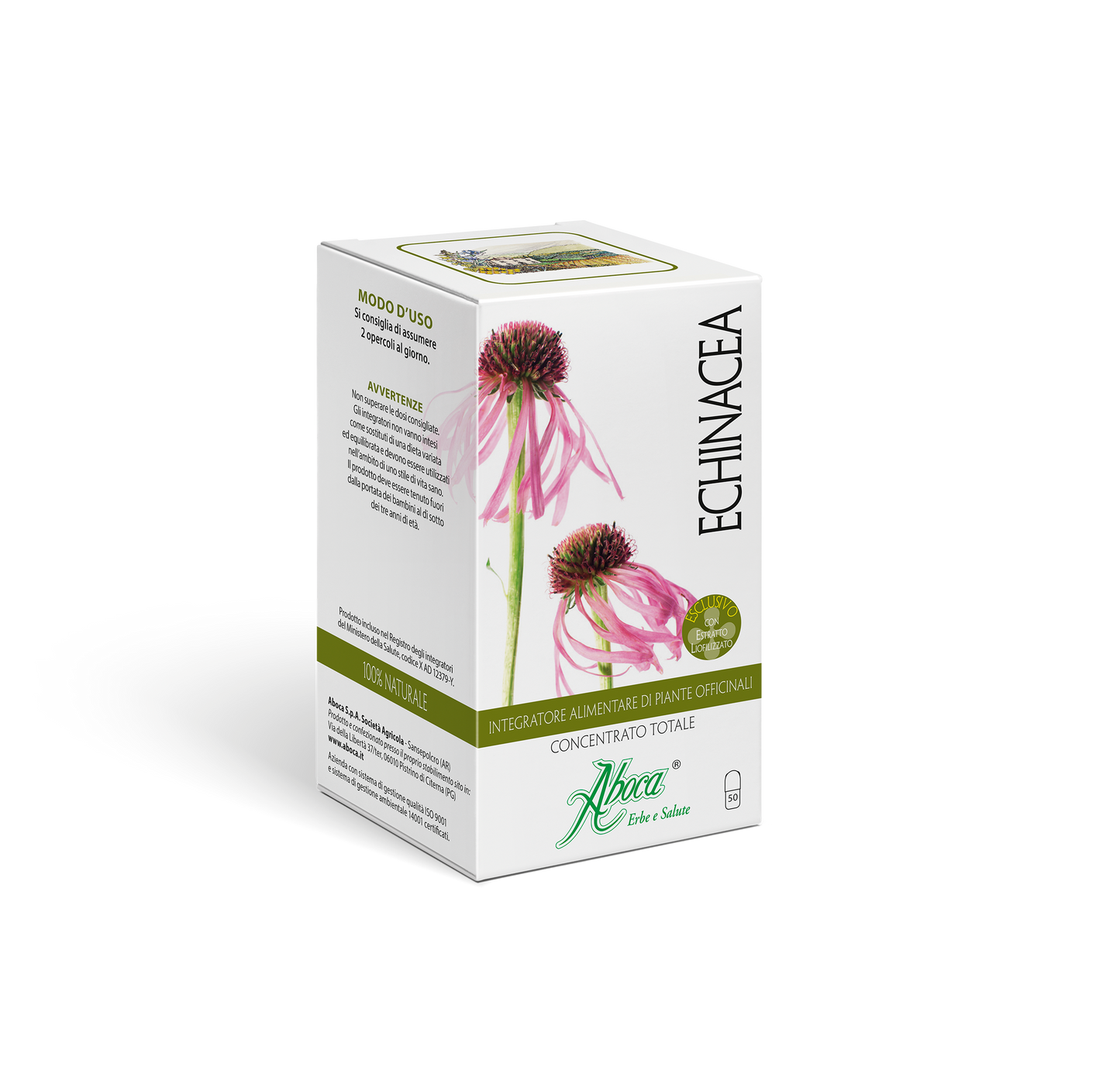 Aboca Echinacea - Concentrato totale 50 Opercoli - Monoconcentrati Opercoli Supporto sistema immunitario