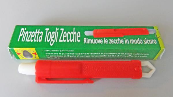 PINZETTA TOGLI ZECCHE IN PLASTICA BLISTER SINGOLO - PINZETTA TOGLI ZECCHE IN PLASTICA BLISTER SINGOLO