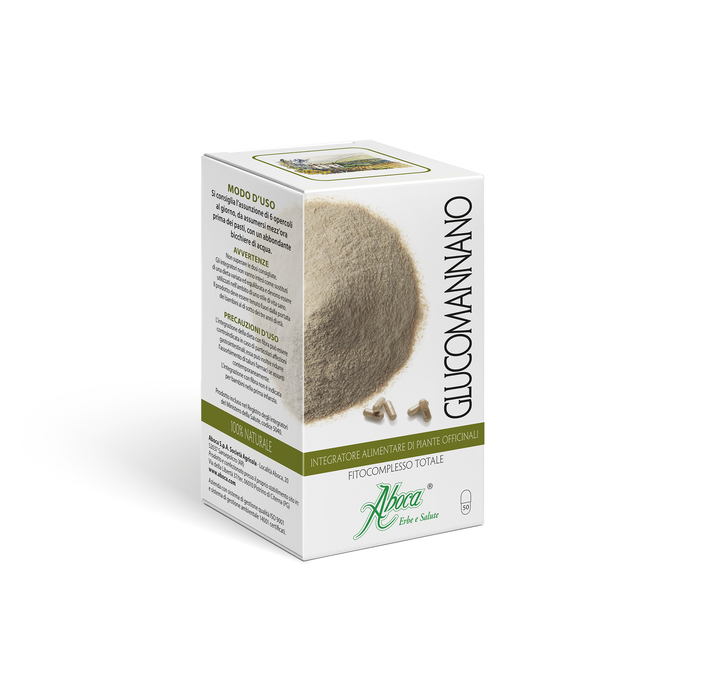 Aboca Glucomannano Fitocomplesso 50 opercoli integratore dimagrante - Aboca Glucomannano Fitocomplesso 50 opercoli integratore dimagrante