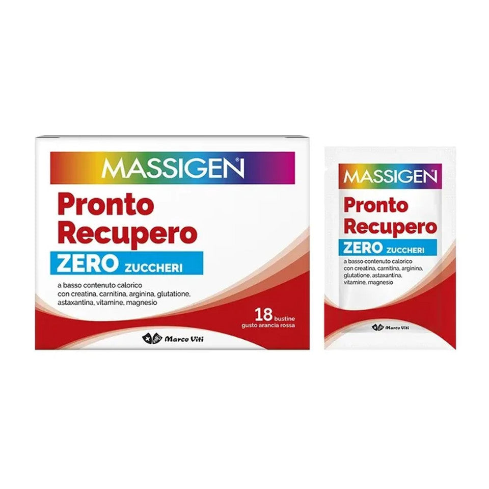 Massigen - Pronto Recupero Zero Zuccheri Integratore Energia Confezione 18 Bustine PROMO