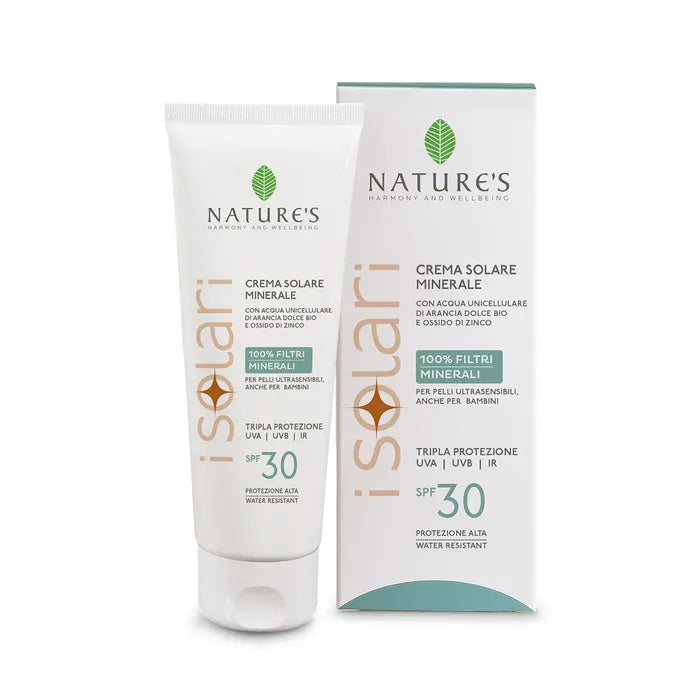 Nature's Solari Crema Solare Minerale Viso E Corpo SPF 30 Pelli Sensibili 100ml