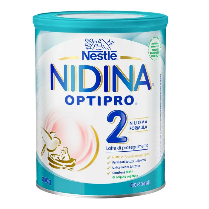 Nestlé Nidina Optipro 2 Latte Di Proseguimento Polvere Da 6 Mesi Latta 800g - Nestlé Nidina Optipro 2 Latte Di Proseguimento Polvere Da 6 Mesi Latta 800g