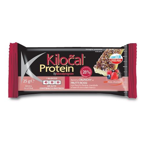 KILOCAL PROTEIN BARRETTA CIOCCOLATO BIANCO COCCO FRUTTI ROSSI 25 G - KILOCAL PROTEIN BARRETTA CIOCCOLATO BIANCO COCCO FRUTTI ROSSI 25 G