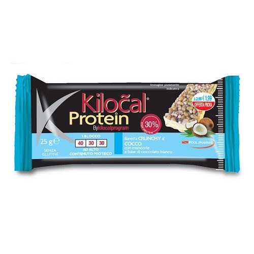 KILOCAL PROTEIN BARRETTA CIOCCOLATO BIANCO COCCO 25 G - KILOCAL PROTEIN BARRETTA CIOCCOLATO BIANCO COCCO 25 G