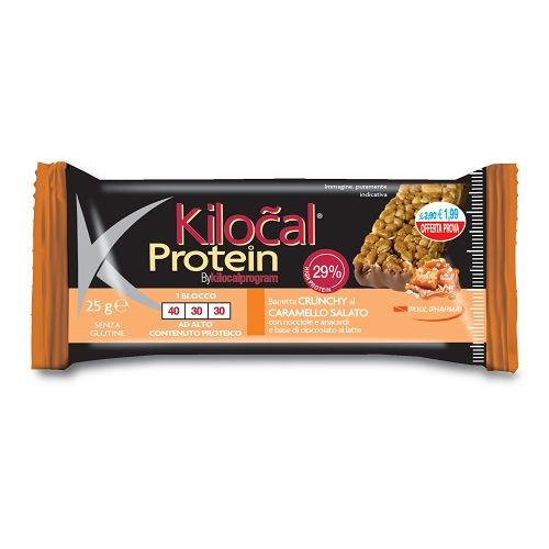 KILOCAL PROTEIN BARRETTA CIOCCOLATO LATTE CARAMELLO SALATO 25 G - KILOCAL PROTEIN BARRETTA CIOCCOLATO LATTE CARAMELLO SALATO 25 G