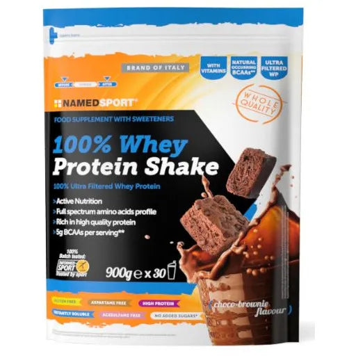 Named Sport 100% Whey Protein Shake Choco Brownie 900g - Named Sport 100% Whey Protein Shake Choco Brownie 900g