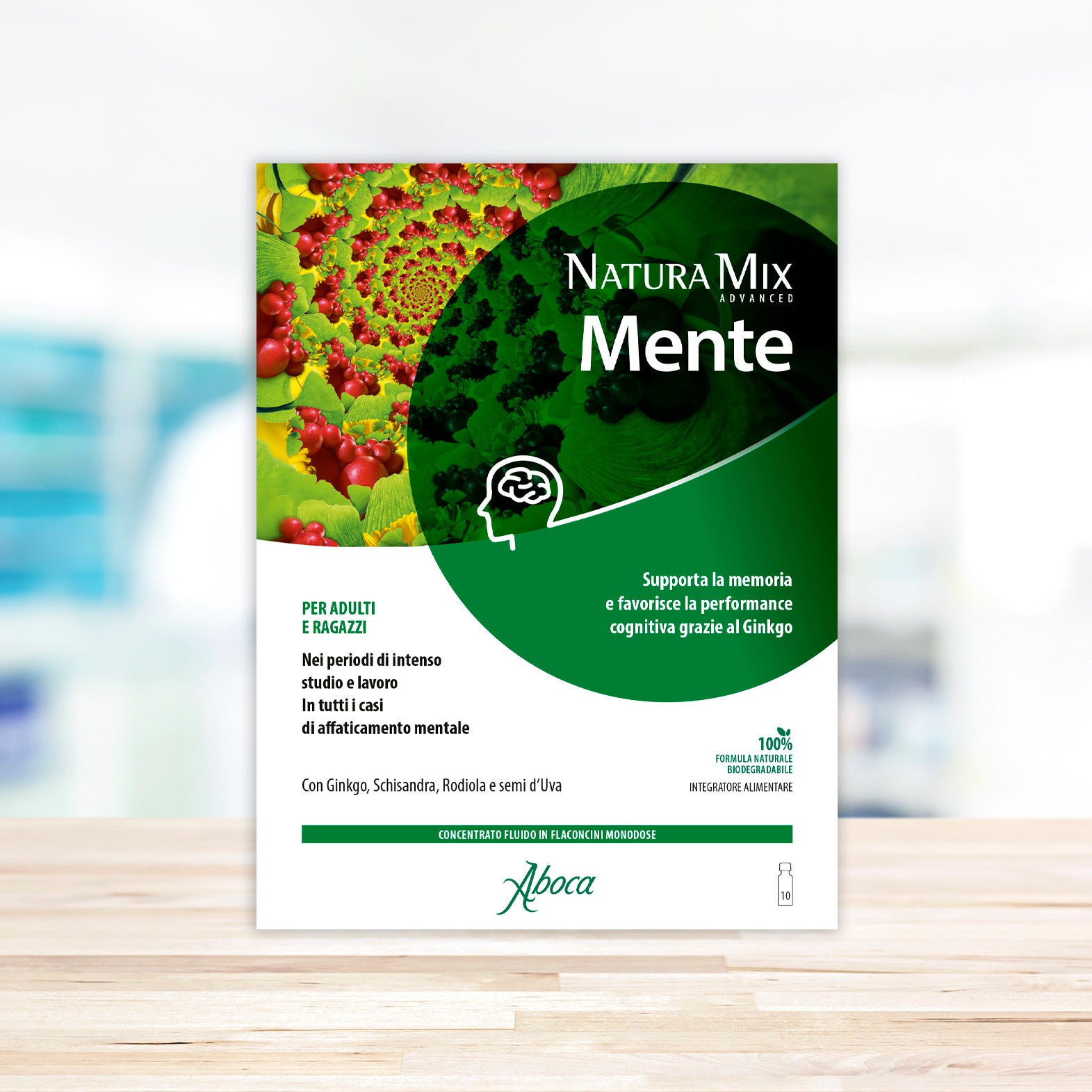 Natura Mix Advanced Mente 10 Flaconcini 150 G - Natura Mix Advanced Mente 10 Flaconcini 150 G