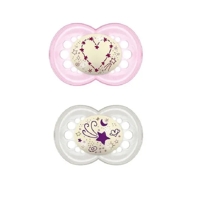 Mam Original Night Succhietto Silicone Bimba 2 Pezzi 16Mesi+ - Mam Original Night Succhietto Silicone Bimba 2 Pezzi 16Mesi+