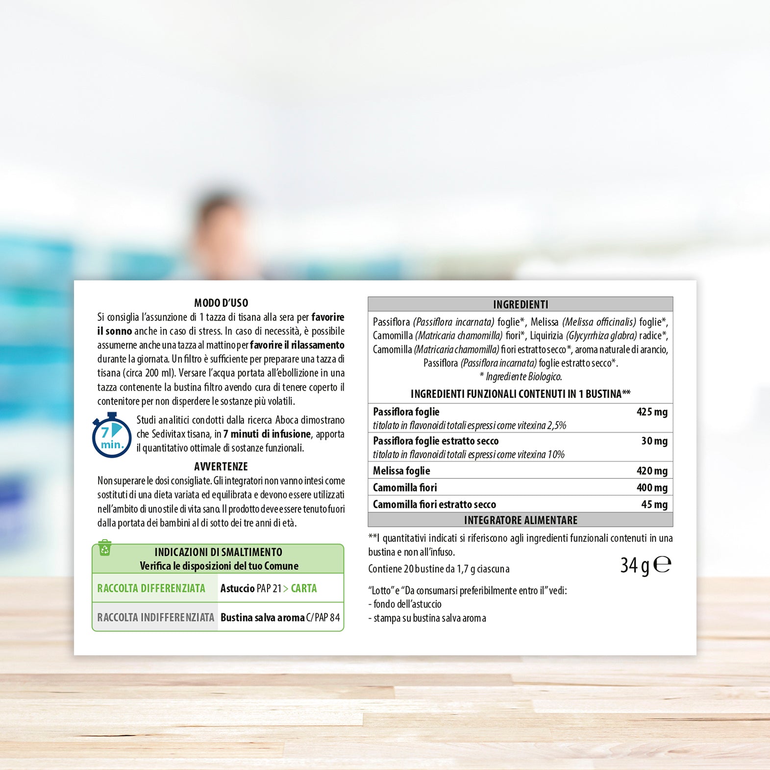 Sedivitax Tisana 20 Bustine