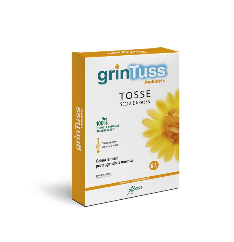 Aboca Grintuss Pediatric  sciroppo 12 Flaconcini  13,6g cadauno