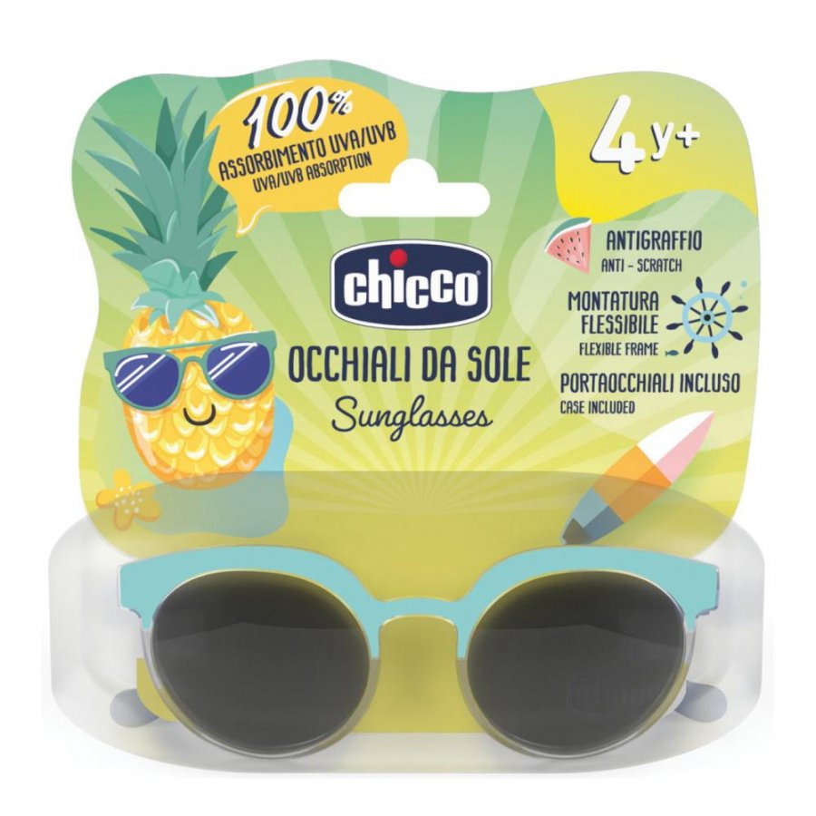 Chicco Occhiali da Sole Bambino, Lenti Antigraffio con Montatura Flessibile, 4y+