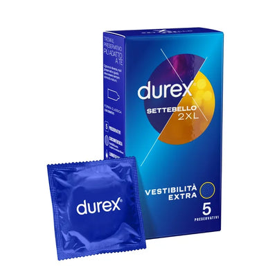 Durex Settebello Vestibilità Extra 2XL 5 Preservativi