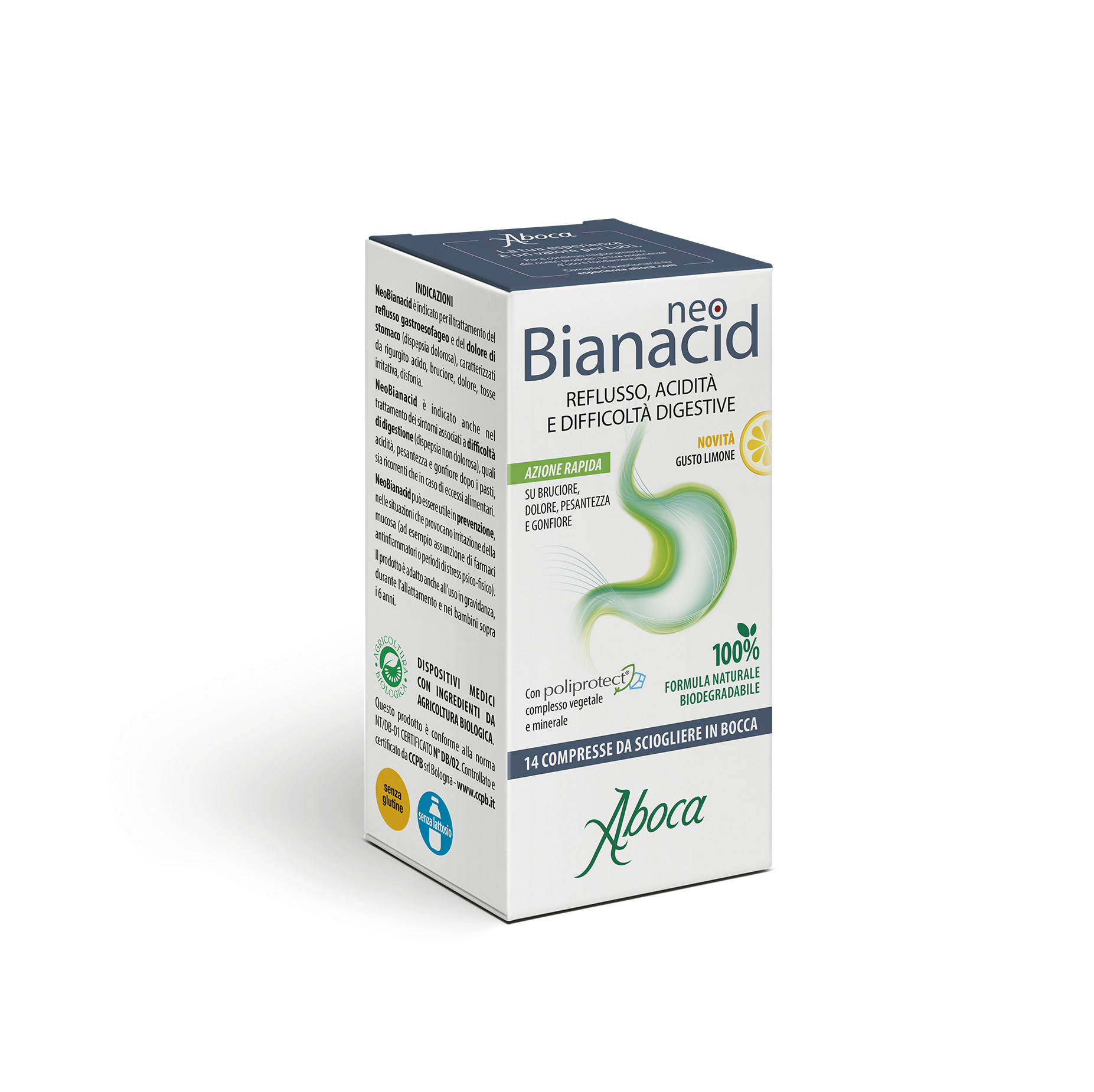 Aboca NeoBianacid 14 Compresse Masticabili Gusto Limone - Aboca NeoBianacid 14 Compresse Masticabili Gusto Limone