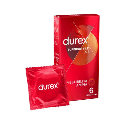 Durex Supersottile Vestibilità Ampia XL 6 Preservativi