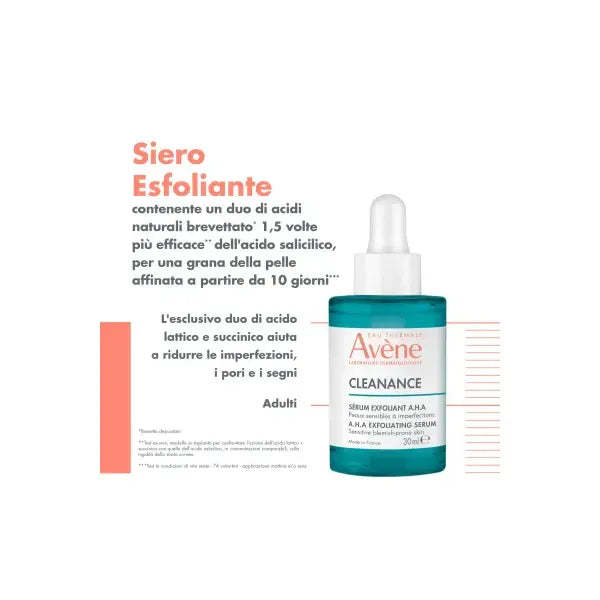 Avene Cleanance Siero Esfoliante A.H.A. 30ml - Avene Cleanance Siero Esfoliante A.H.A. 30ml