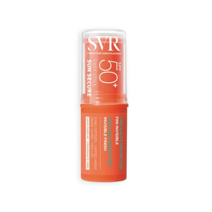 SVR Sun Secure - Easy Stick SPF50+ Protezione Solare Invisibile Molto Alta, 10g