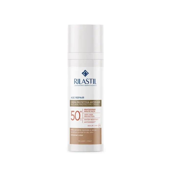 Rilastil Sun Age Repair Crema Solare SPF50+ Universal Color 50ml - Rilastil Sun Age Repair Crema Solare SPF50+ Universal Color 50ml