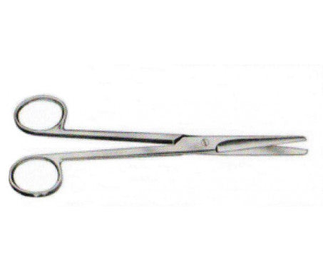 Forbice Retta Punte Smusse In Acciaio Per Chirurgia 11,5cm Monouso