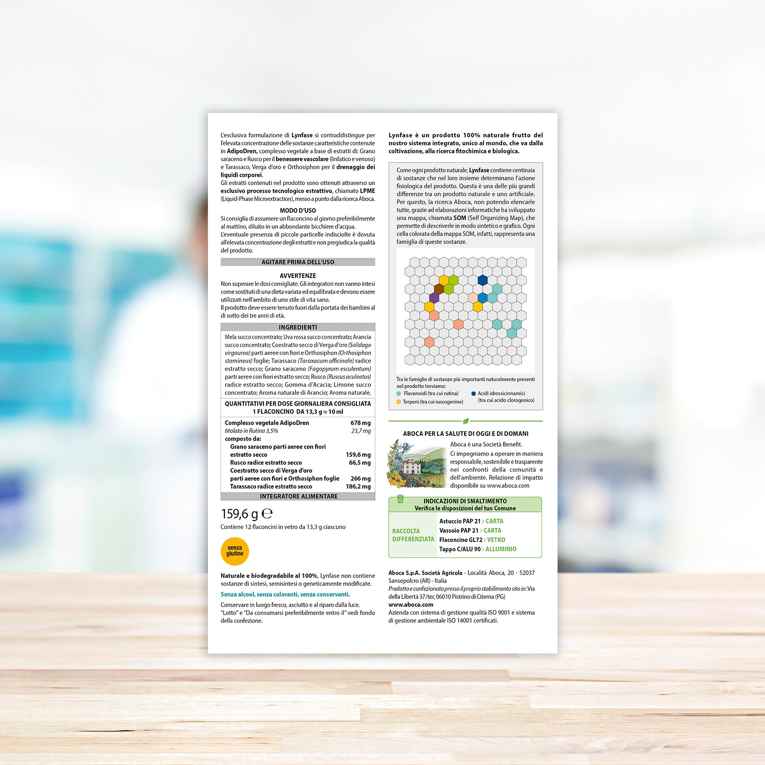 Aboca Lynfase Concentrato fluido - 12 flaconcini da 15g cadauno