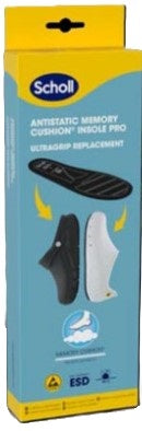 SOLETTA MEMORY CUSHION TESSUTO ULTRAGRIP INSOLE PRO MC ANTISTATIC TEXTILE UOMO BLACK 36