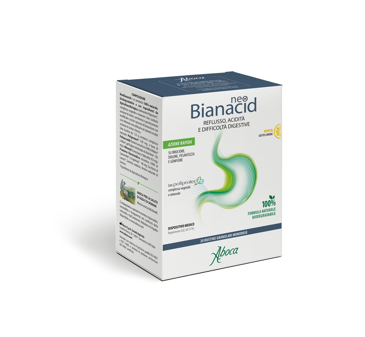 Aboca NeoBianacid Gusto Limone Aboca 20 Bustine