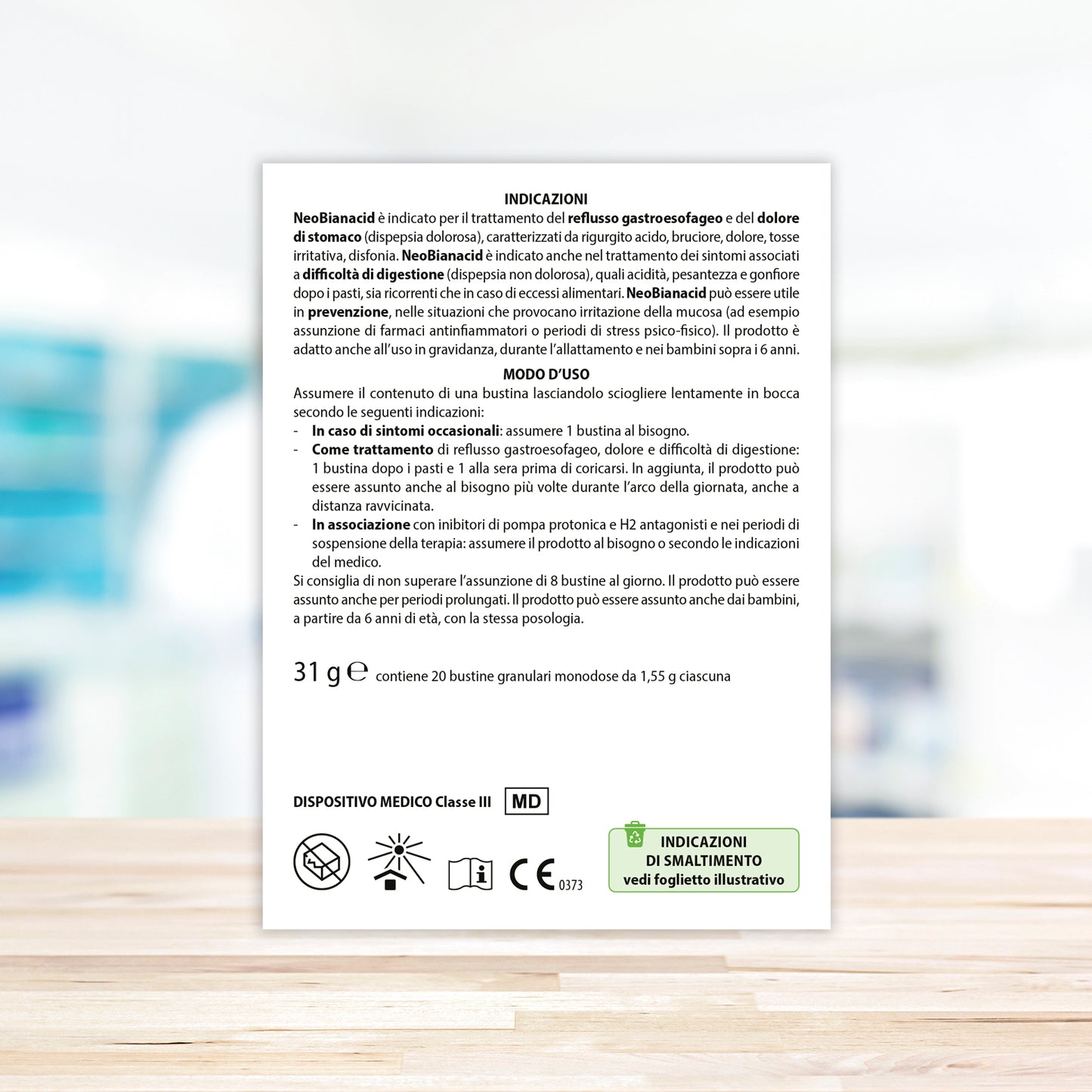 Aboca NeoBianacid Gusto Limone Aboca 20 Bustine