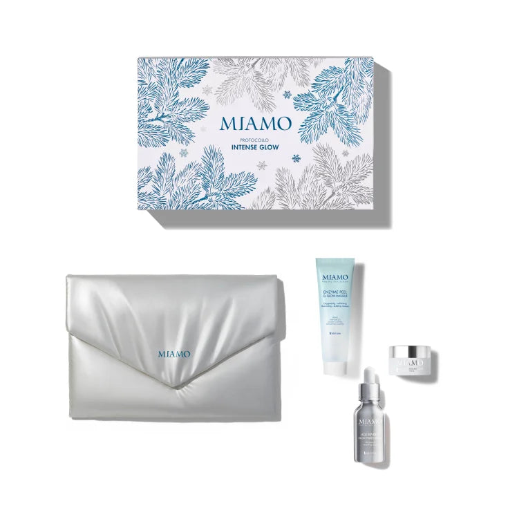MIAMO Cofanetto Protocollo Intense Glow: 1 Age Reverse Flow Primer Serum 30 ml + 1 Enzyme Peel O2 Glow Masque 25 ml + 1 Age Reverse Masque 10 ml
