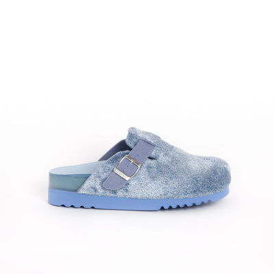 Poppy Microfibre Ciabatta Woman Light Blue N. 39